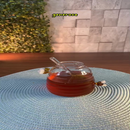 Meleira de Vidro Cristal 450ml com Pegador Pote Porta Mel Com Dosador e Tampa