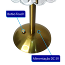 Luminária Abajur de mesa Com 3 cores LED Regulável Recarregável Xtrad CH022