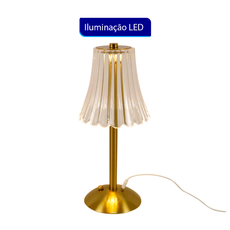 Luminária Abajur de mesa Com 3 cores LED Regulável Recarregável Xtrad CH022