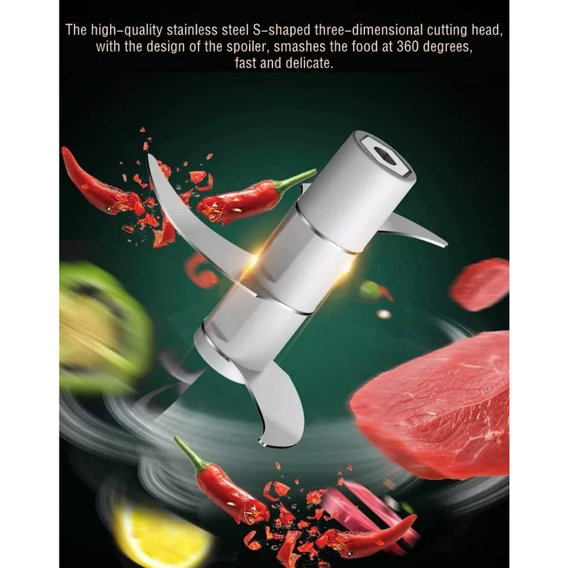 Mini Processador Triturador Sem Fio Elétrico De Alimentos Para Legumes Alho Gengibre 250ML