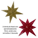 Kit de Enfeites de Natal Decoração Natalina para Árvore Bolas Sinos Estrela Enfeites Decorar