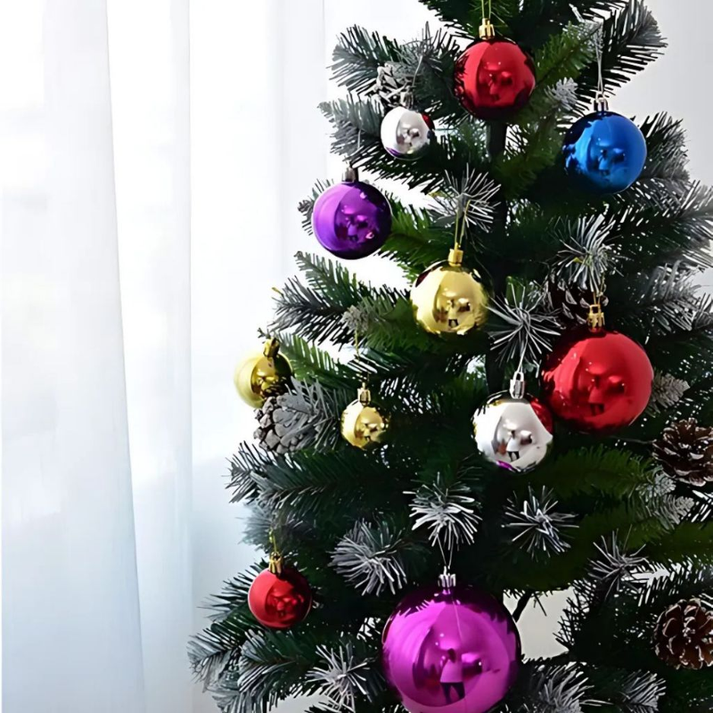 Kit 12 Bolinha De Natal Dourada Ouro Enfeite Natalino 5cm