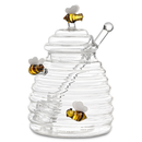 Meleira de Vidro Cristal 450ml com Pegador Pote Porta Mel Com Dosador e Tampa