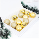 Kit 30 Bolas de Natal Medias 4cm Vermelho e Dourado – Enfeites Natalinos