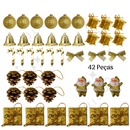 Kit de Enfeites de Natal Decoração Natalina para Árvore Bolas Sinos Estrela Enfeites Decorar