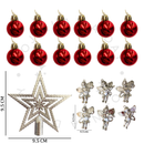 Kit de Enfeites de Natal Decoração Natalina para Árvore Bolas Sinos Estrela Enfeites Decorar