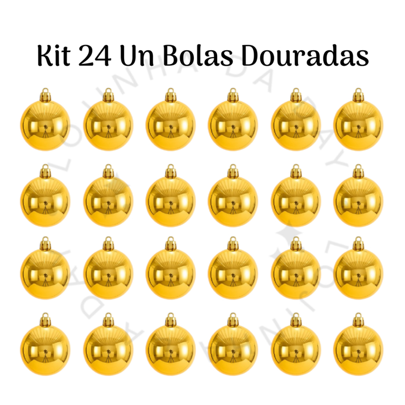 Kit de Enfeites de Natal Decoração Natalina para Árvore Bolas Sinos Estrela Enfeites Decorar