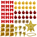 Kit de Enfeites de Natal Decoração Natalina para Árvore Bolas Sinos Estrela Enfeites Decorar