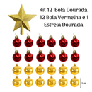Kit de Enfeites de Natal Decoração Natalina para Árvore Bolas Sinos Estrela Enfeites Decorar