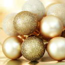 Kit 12 Bolinha De Natal Dourada Ouro Enfeite Natalino 5cm