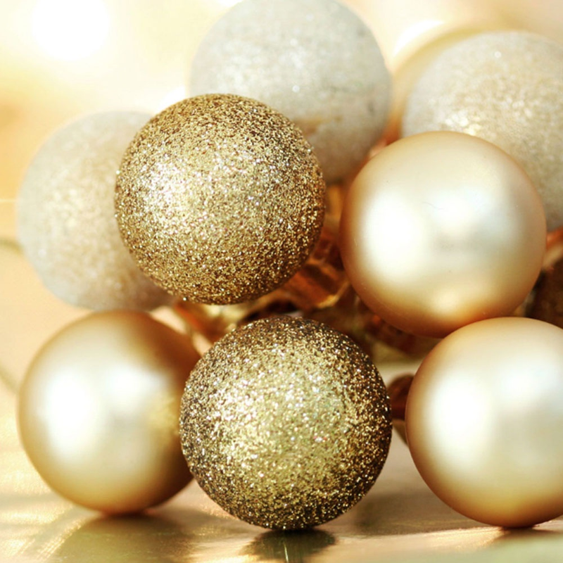 Kit 12 Bolinha De Natal Dourada Ouro Enfeite Natalino 5cm