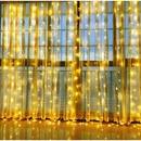 LED Cortina 4x3 led pisca luz romântica para casamento de natal ao ar livre Branco Quente