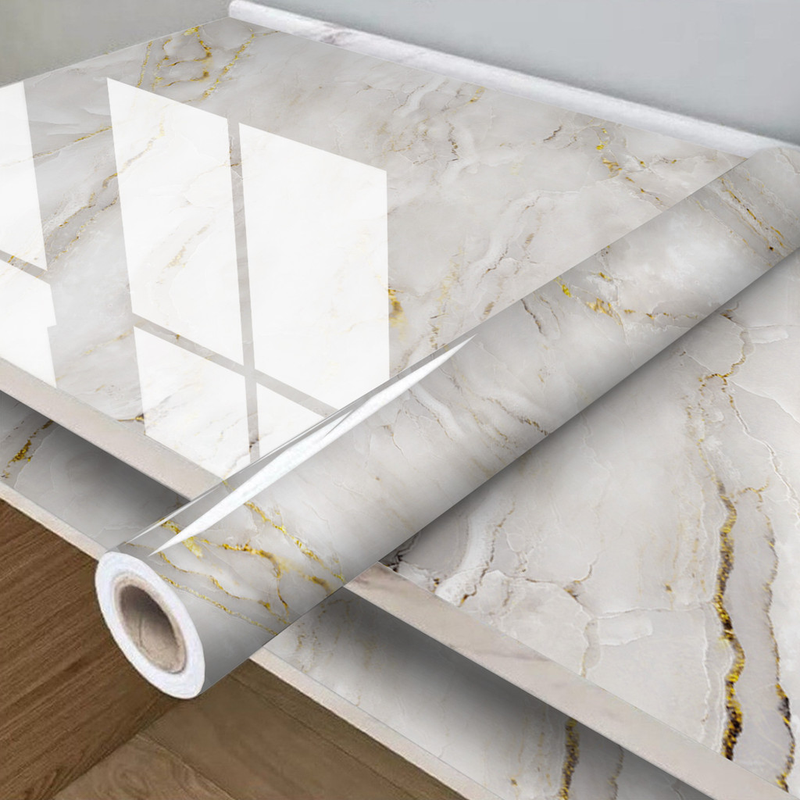 Papel de Parede Mármore Lavável Quarto Sala Cozinha Banheiro Autocolante